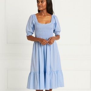 Hill House Louisa Nap Dress- hydrangea gingham, NWT, XS, blue and white check